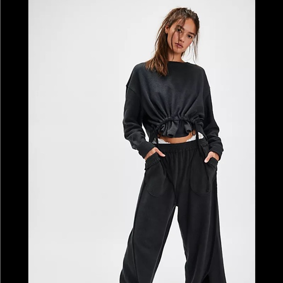 NWOT Free People Chill Beat Lounge Pullover Fleece - Picture 3 of 10